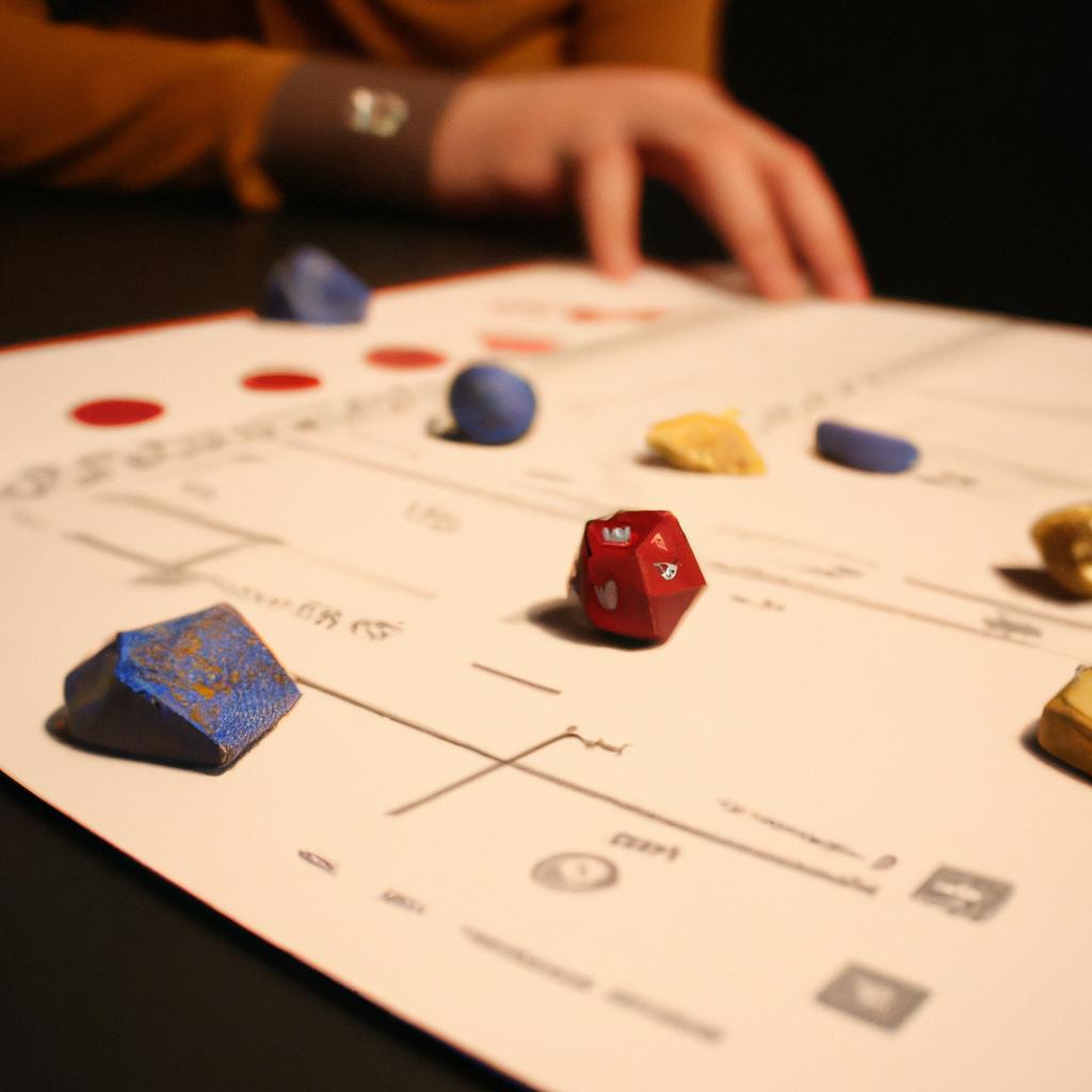 Person playing tabletop roleplaying game