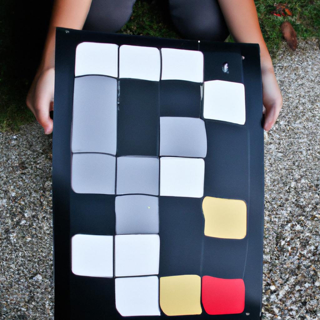 Person holding a game board